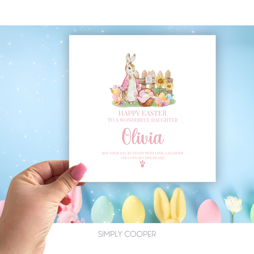 FLOPSY BUNNY EASTER CARD - PINK