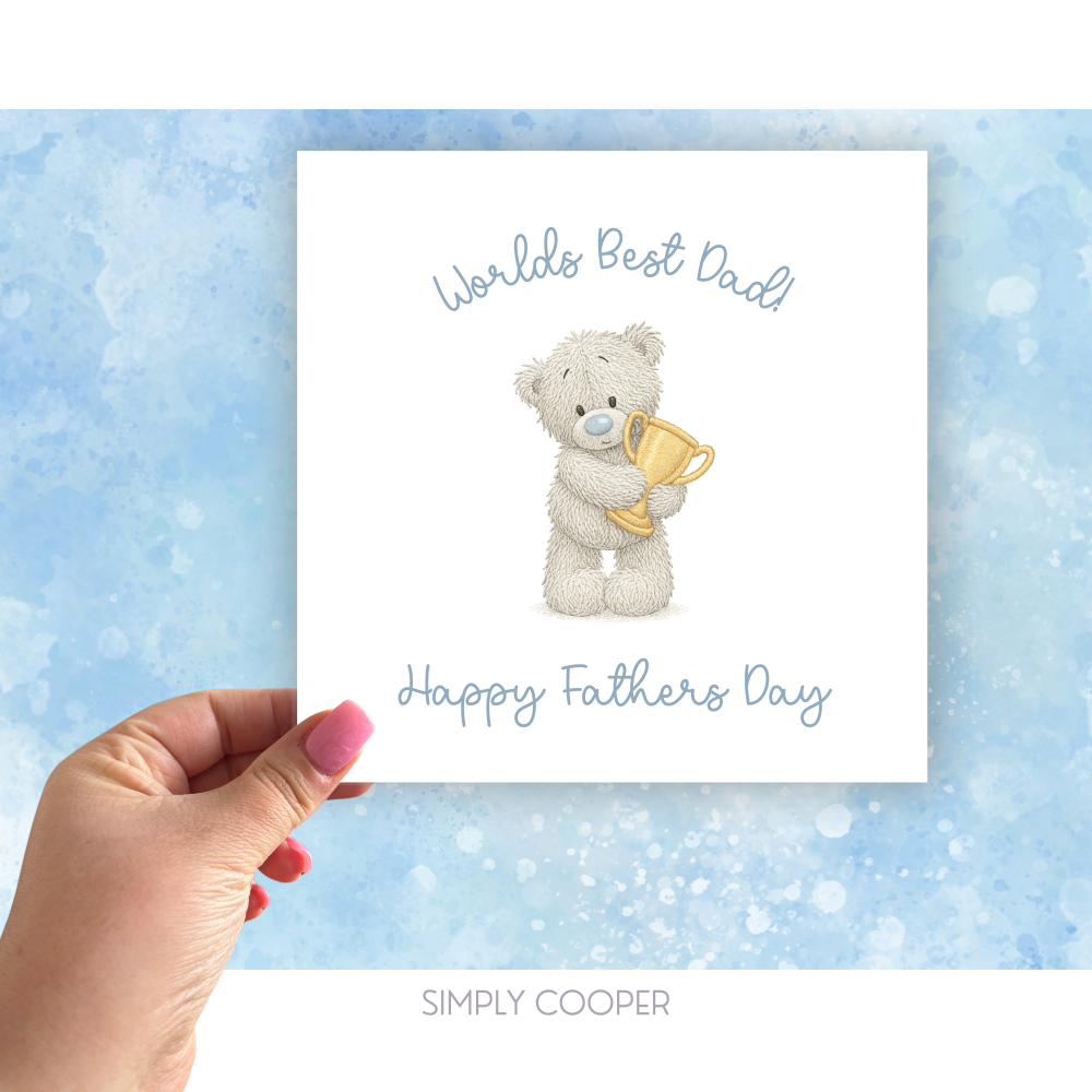 Worlds Best Dad Fathers Day Card ~ Dad/Daddy/Dada & More.