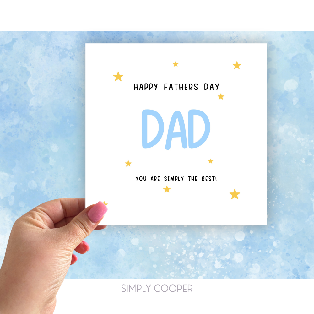 Happy Fathers Day Daddy - Simply The Best Fathers Day Card // Dad // Grandad + more