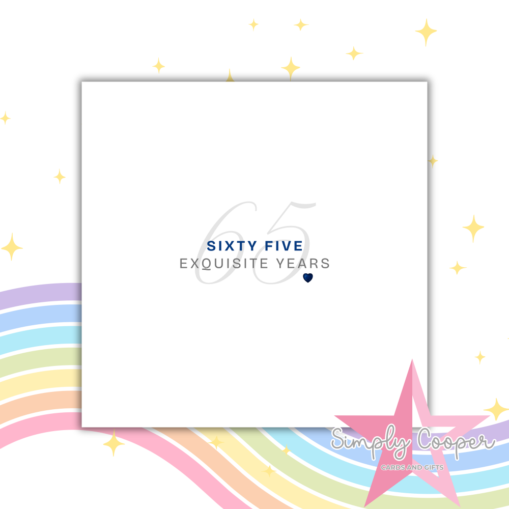 WEDDING ANNIVERSARY - BLUE SAPPHIRE, 65 YEARS