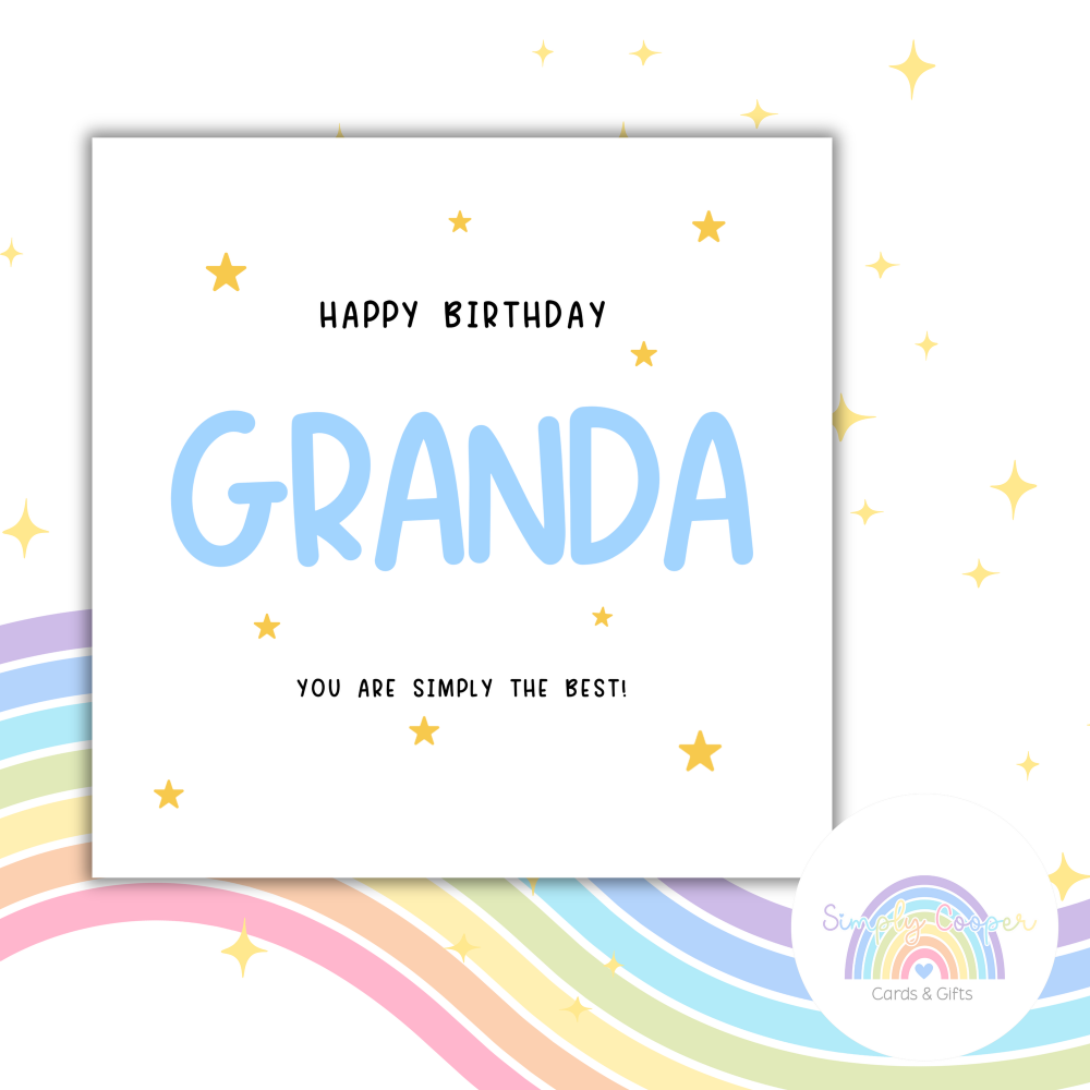 SIMPLY THE BEST DAD | GRANDA | UNCLE | GREETINGS CARD