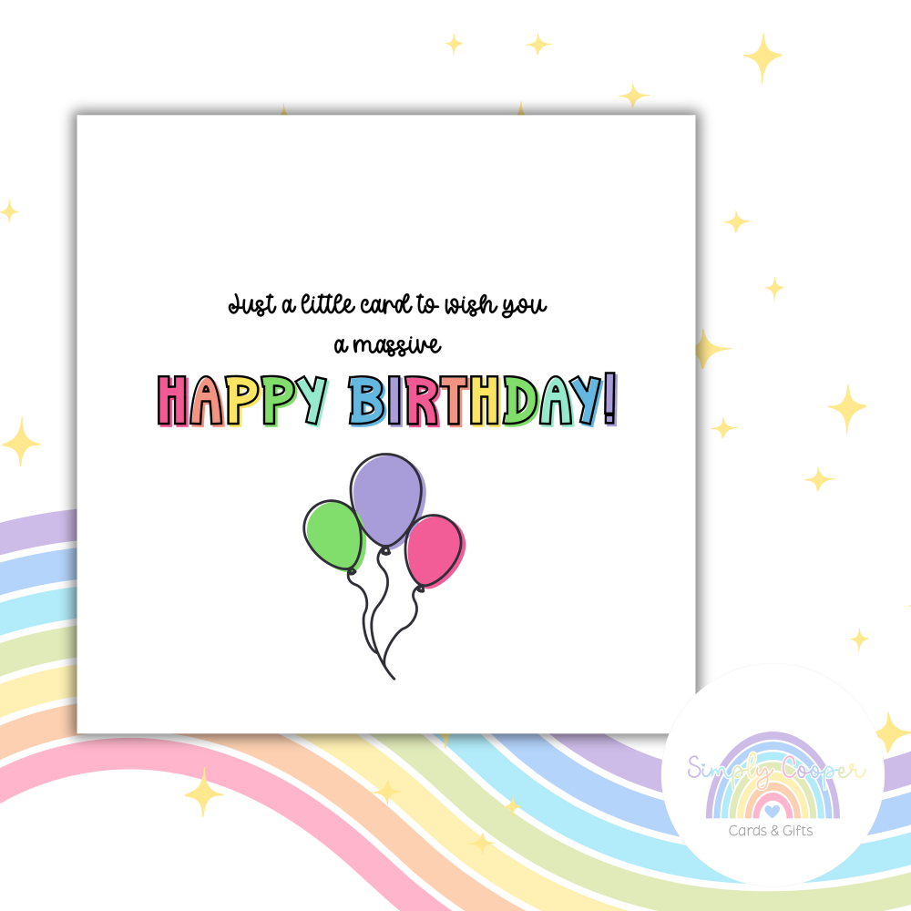 MASSIVE HAPPY BIRTHDAY CARD | GREETINGS CARD