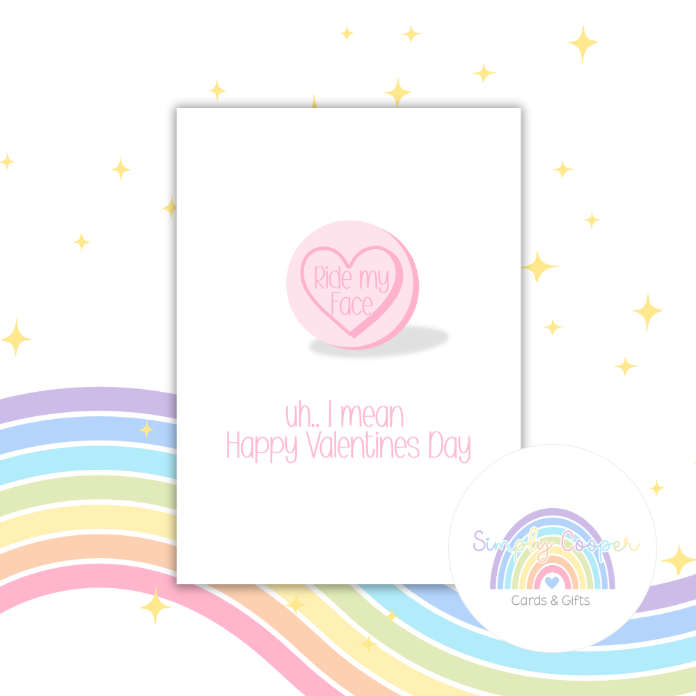 Rude Valentine&rsquo;s Card | Cheeky Adult Love Card | Funny 18+ Valentine | A6 Naughty Greeting Card