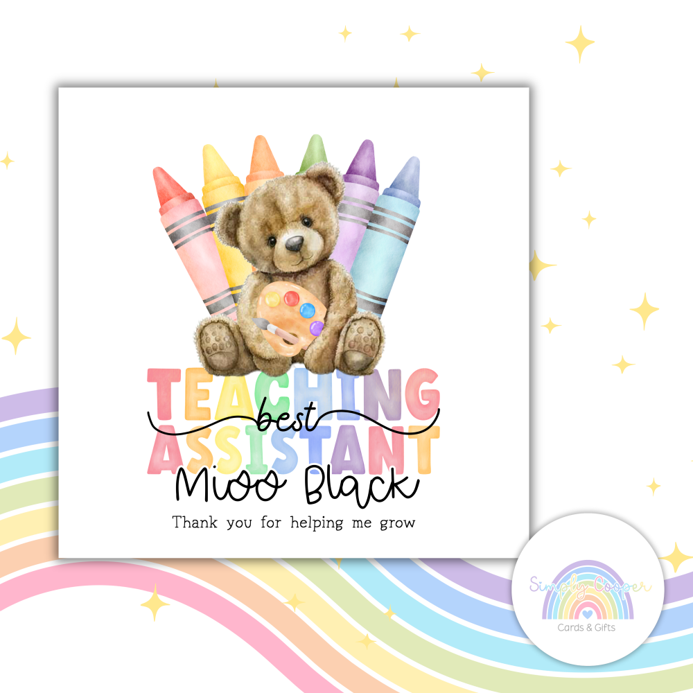 Best Teaching Assistant Greetings Card | School 2026 | End Of Term Appreciation
