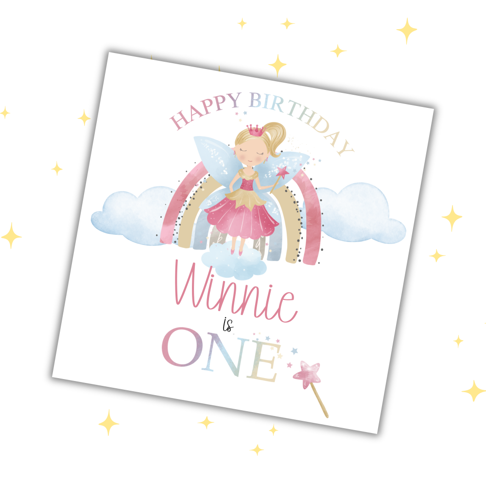 Personalised Fairy Birthday Card