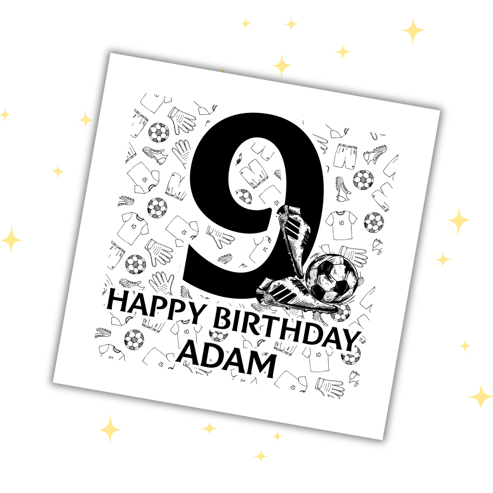 Personalised Football Birthday Card | Footballer Birthday