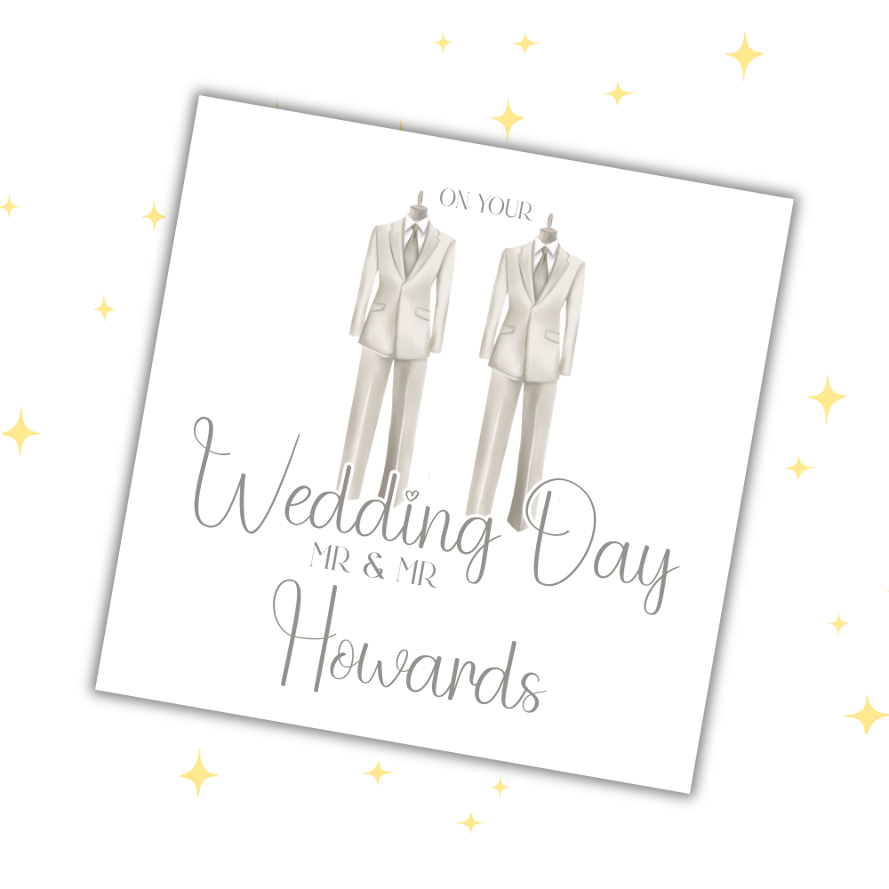 Personalised Wedding Card | Custom Groom & Groom Card | Keepsake