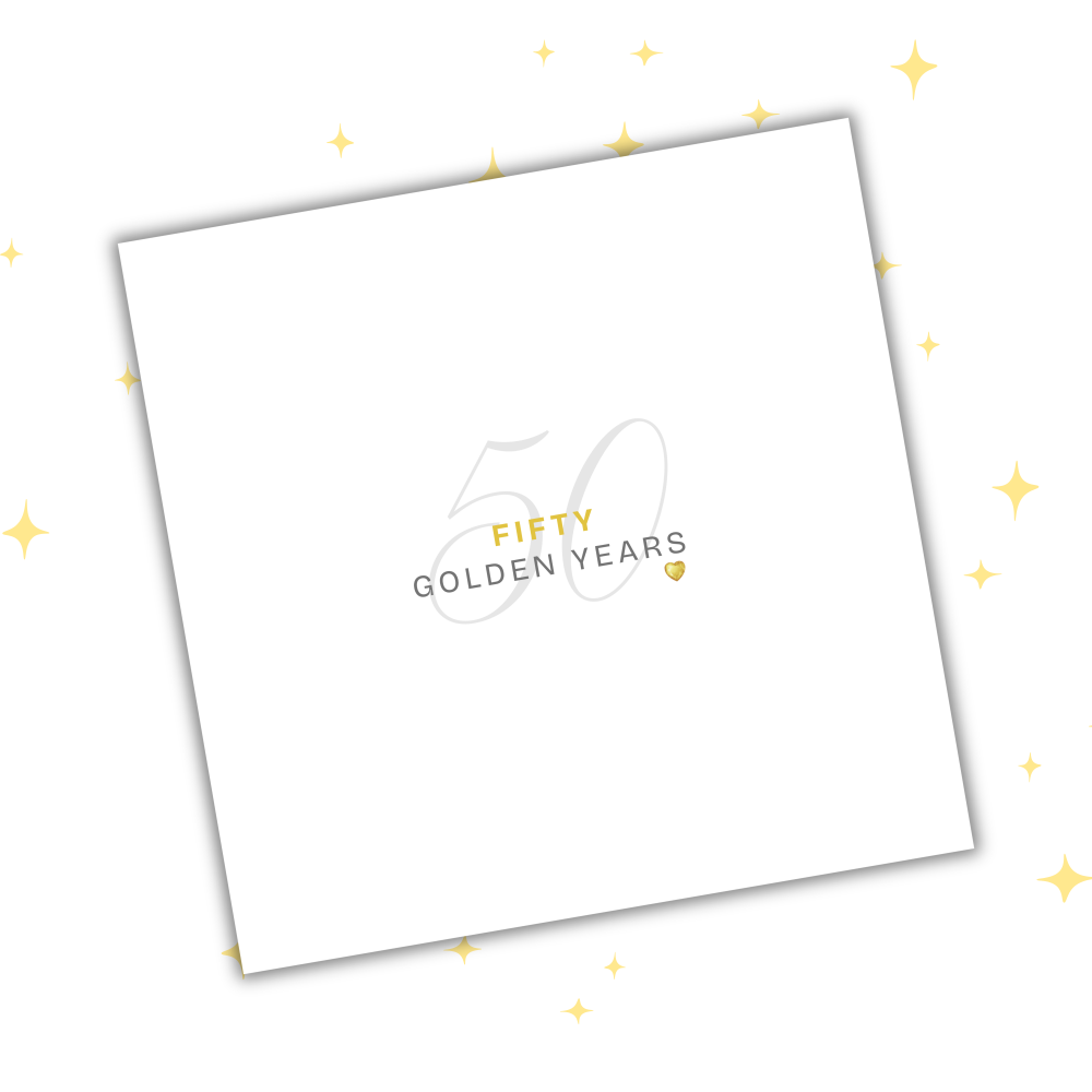 WEDDING ANNIVERSARY - GOLDEN, 50 YEARS