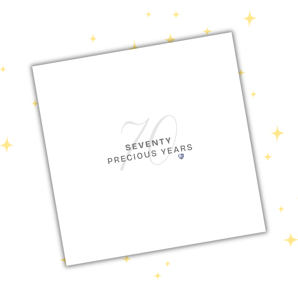 WEDDING ANNIVERSARY - PLATINUM, 70 YEARS
