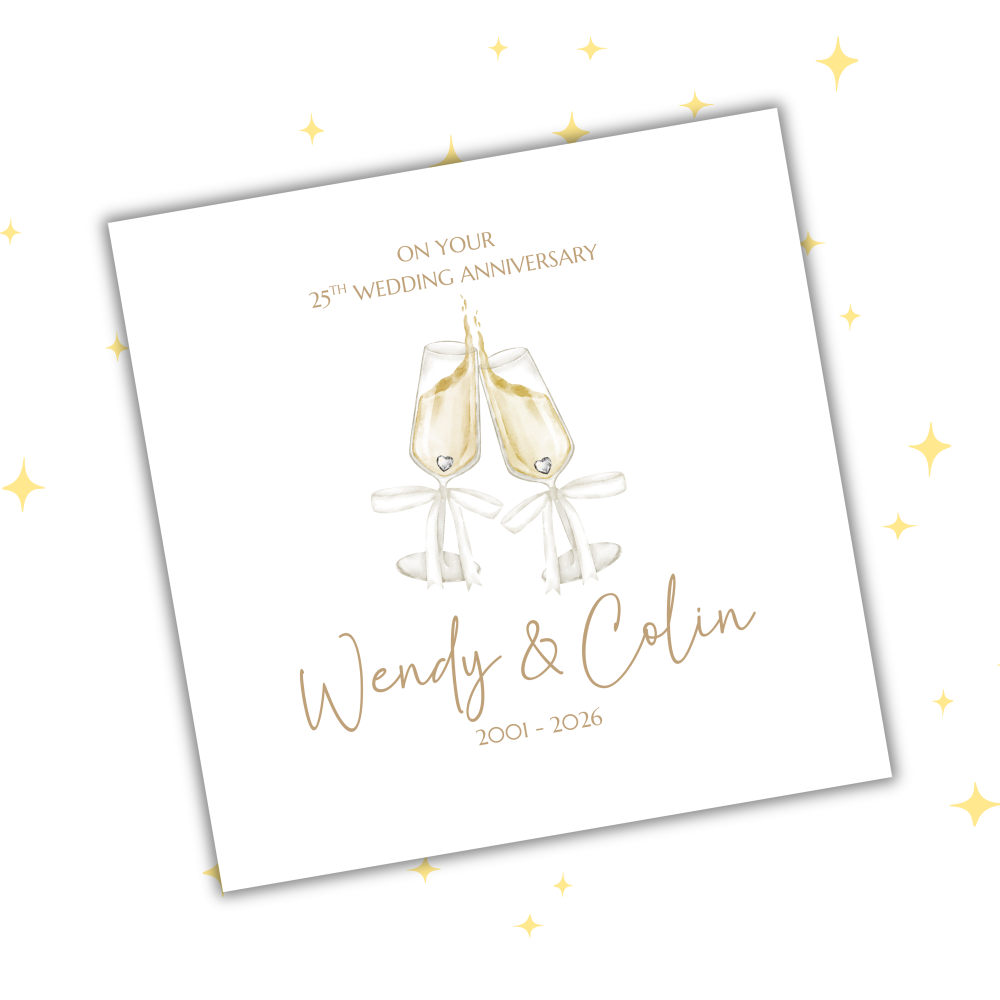 Personalised Anniversary Card | Silver 25 Years