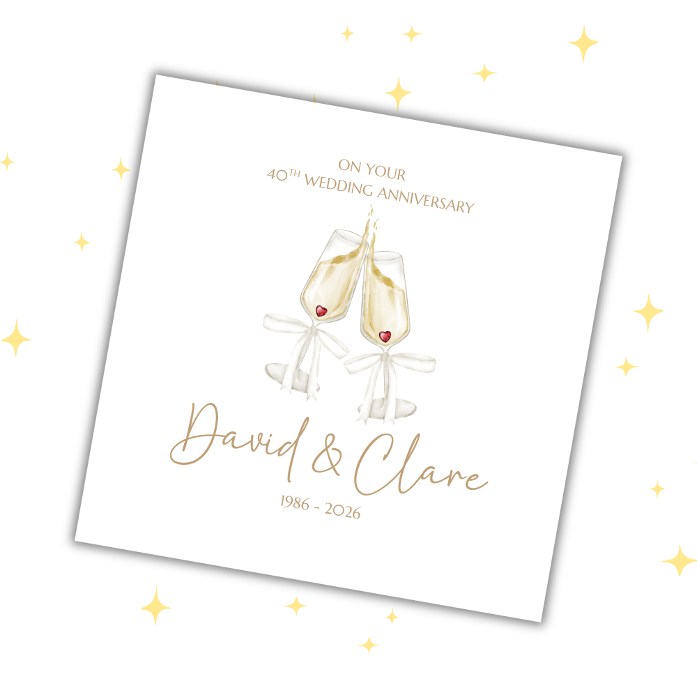 Personalised Anniversary Card | Ruby 40 Years