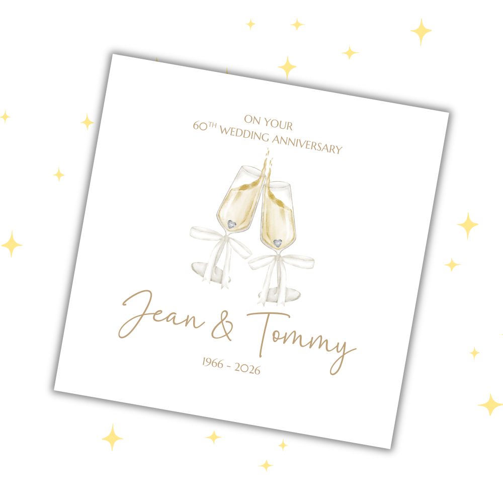 Personalised Anniversary Card | Diamond 60 Years