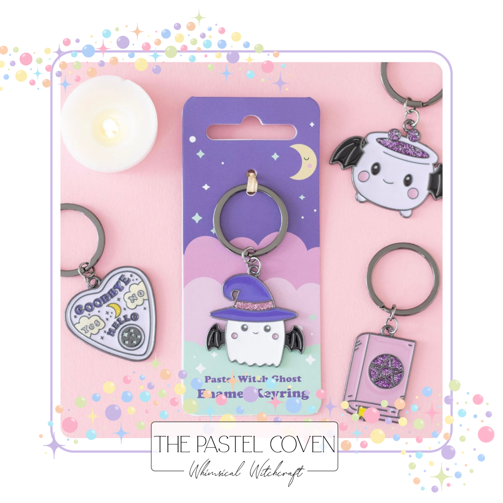 PASTEL WITCH GHOST KEYRING