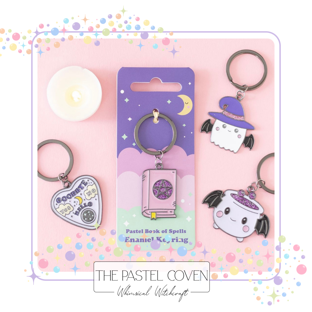 PASTEL BOOK OF SPELLS KEYRING