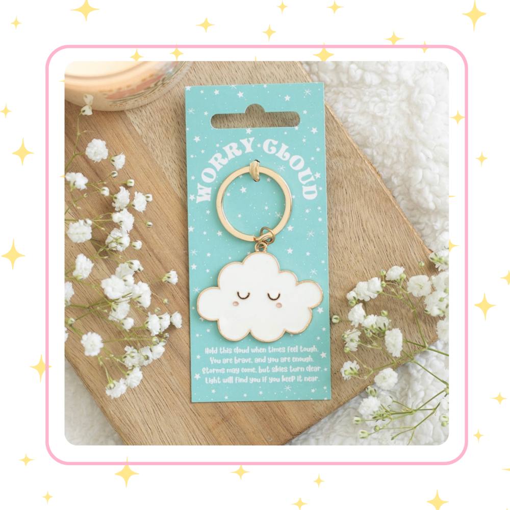WORRY CLOUD KEYRING