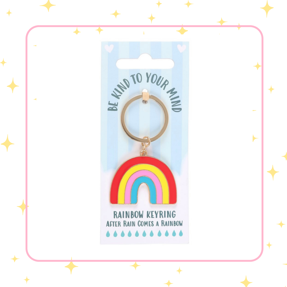 BE KIND TO YOUR MIND RAINBOW KEYRING