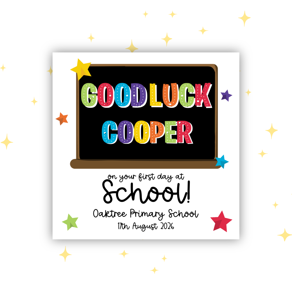 Personalised First Day at School Card