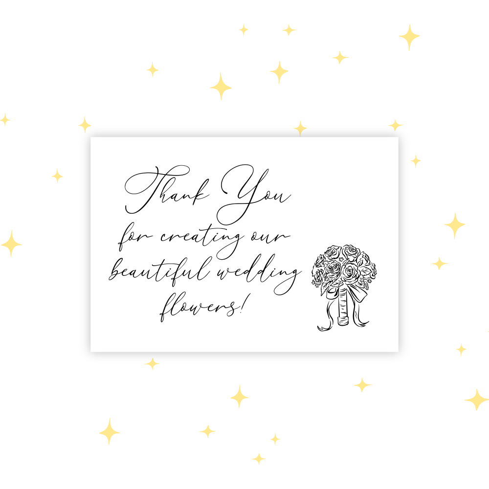 FLORIST THANK YOU CARD | WEDDING VENDOR
