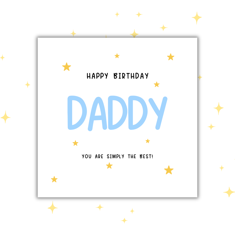SIMPLY THE BEST DAD | GRANDA | UNCLE | GREETINGS CARD