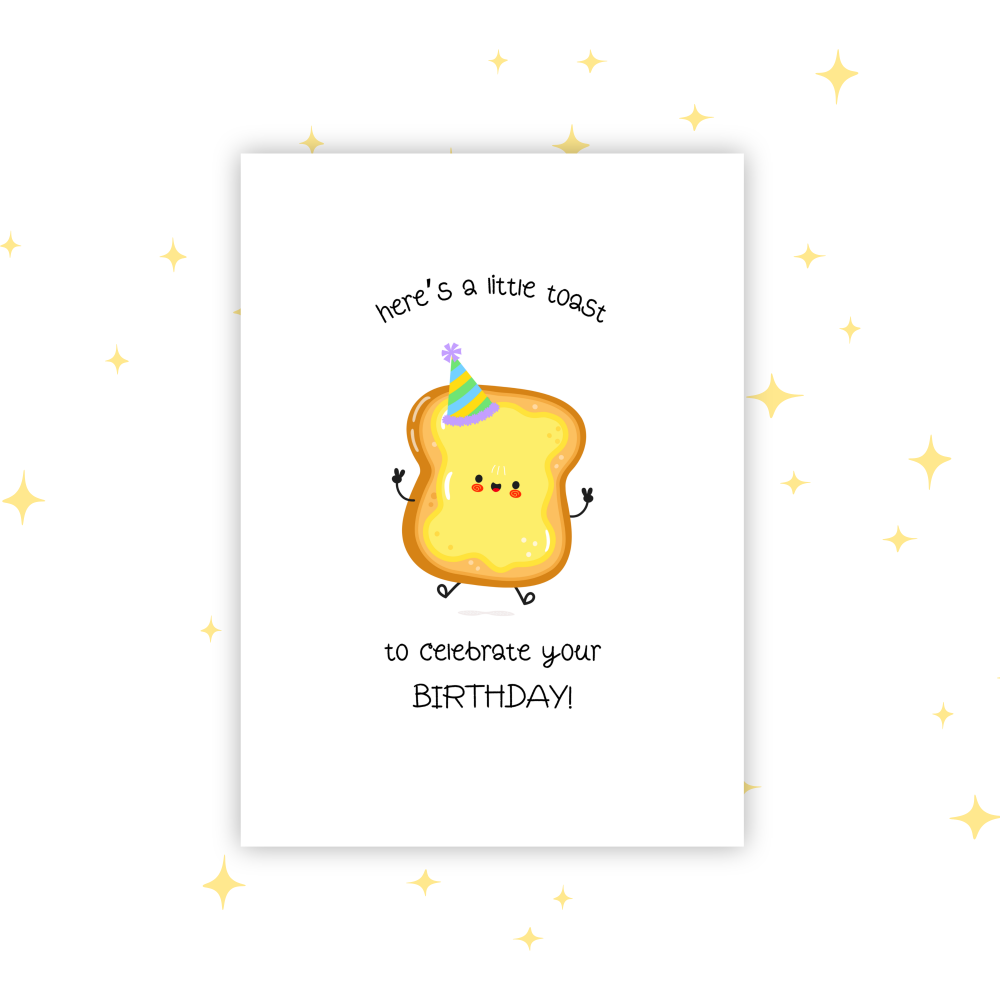 A LITTLE TOAST TO YOUR BIRTHDAY | A6 GREETINGS CARD