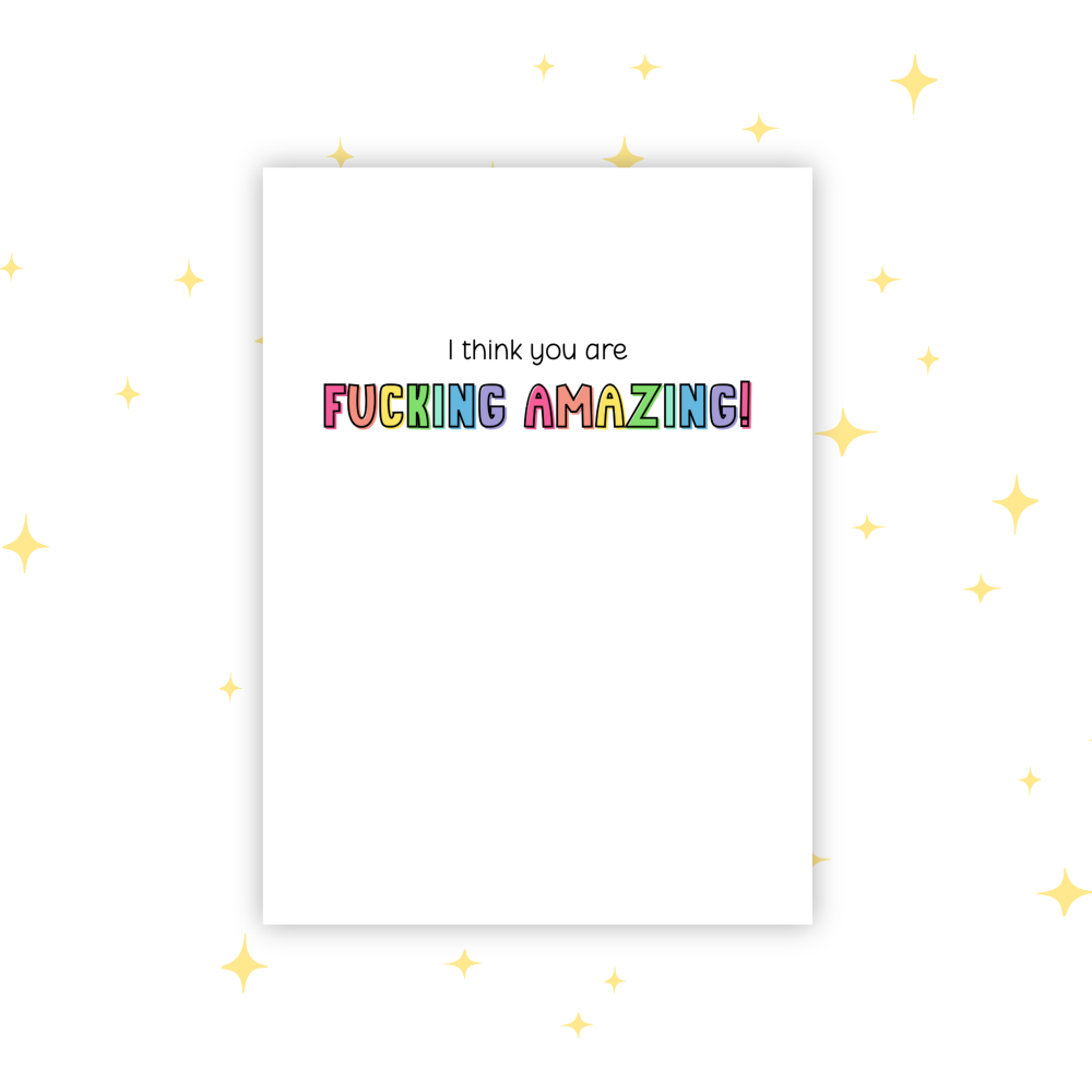 Scottish Phrase Card | A Hink Yer Fucking Amazing | Funny Scottish Card | Cheeky Compliment A6 Card | Glasgow Slang