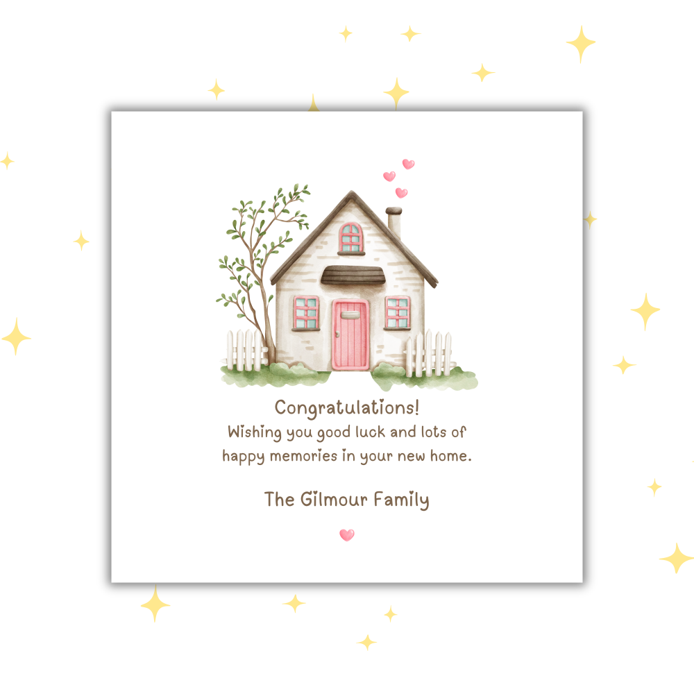 Personalised New Home Greeting Card