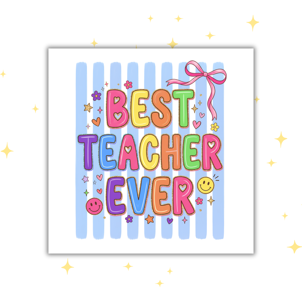 Thank You Teacher Greetings Card | Preschool Leaver School 2026 | End Of Term Appreciation