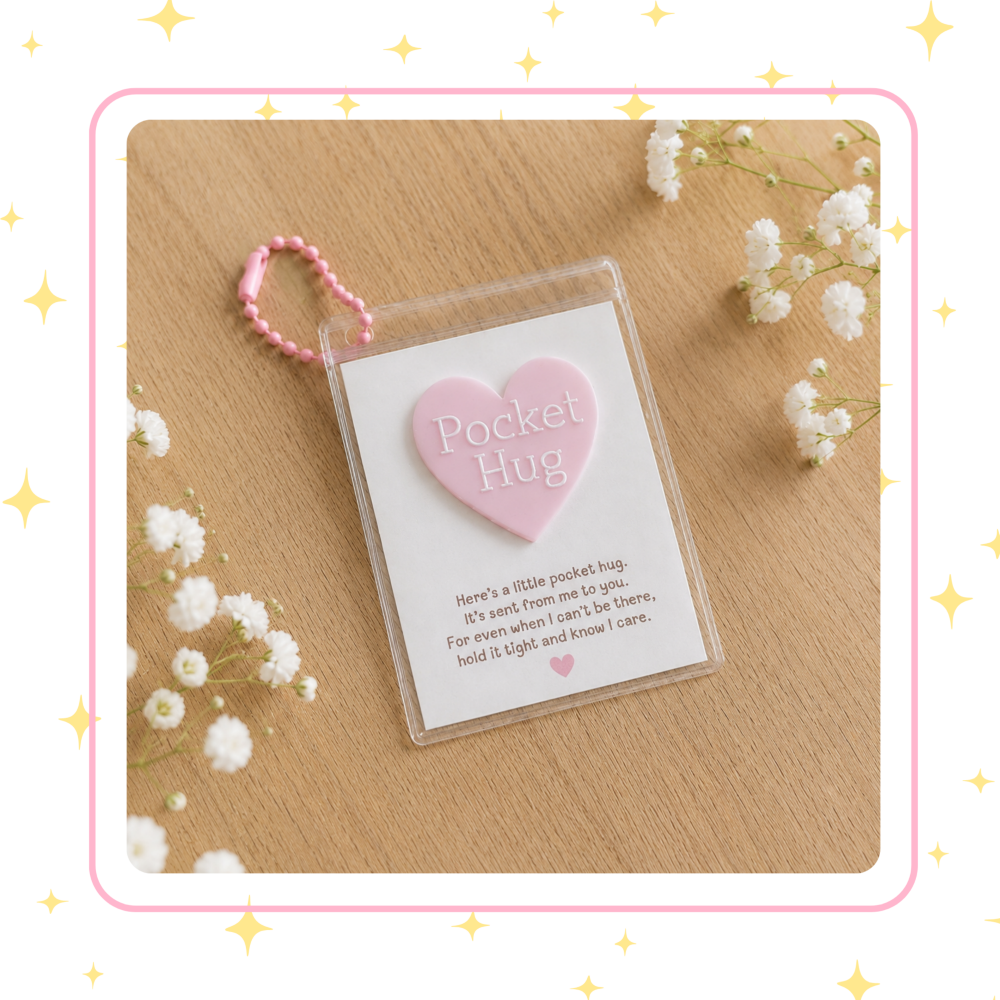Acrylic Heart Pocket Hug