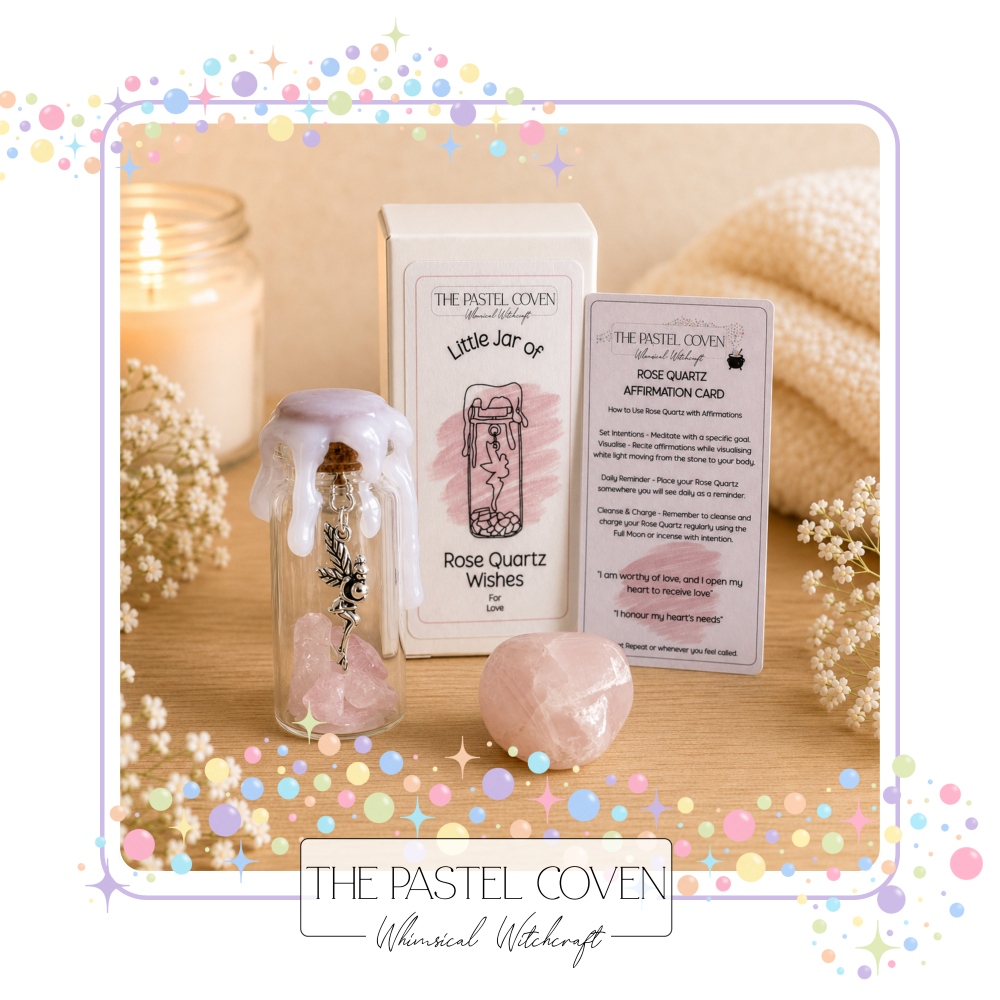Little Jar of Rose Quartz Wishes