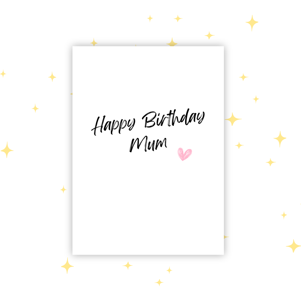 HAPPY BIRTHDAY MUM! GREETING CARD