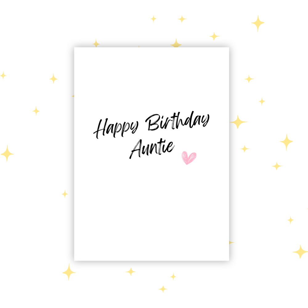 Happy Birthday Auntie! Greetings Card