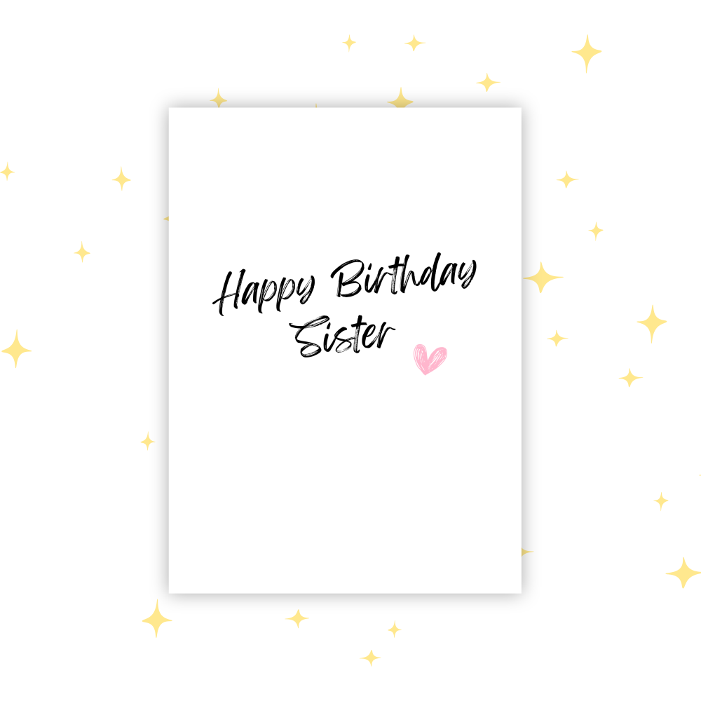 Happy Birthday Sister! Greetings Card