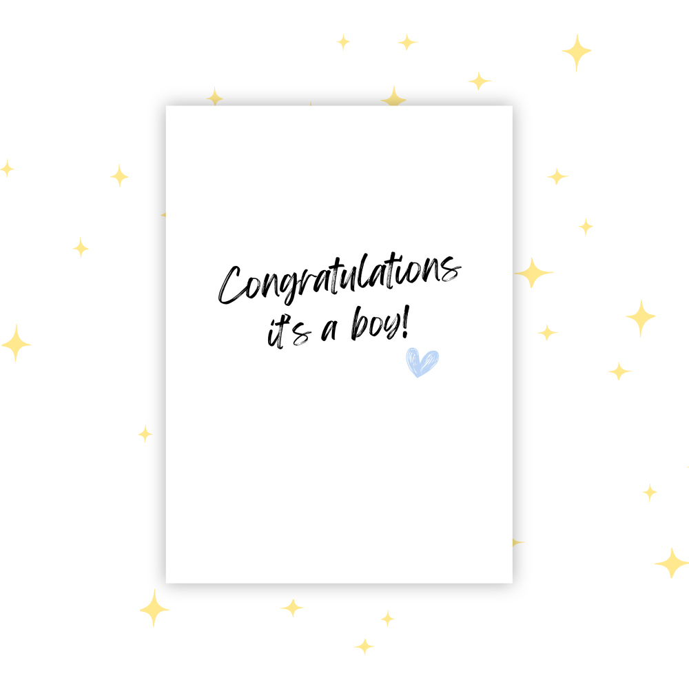 Congratulations It's A Boy! Greetings Card