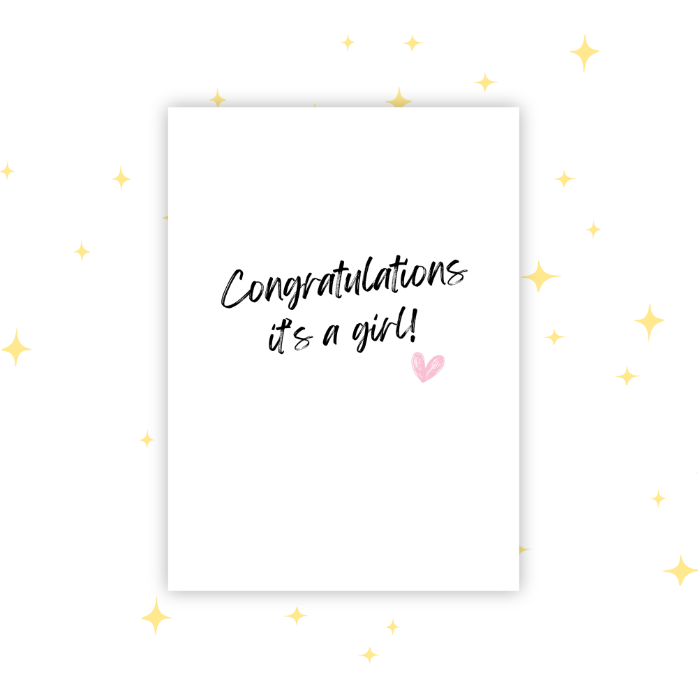 Congratulations It's a Girl Card