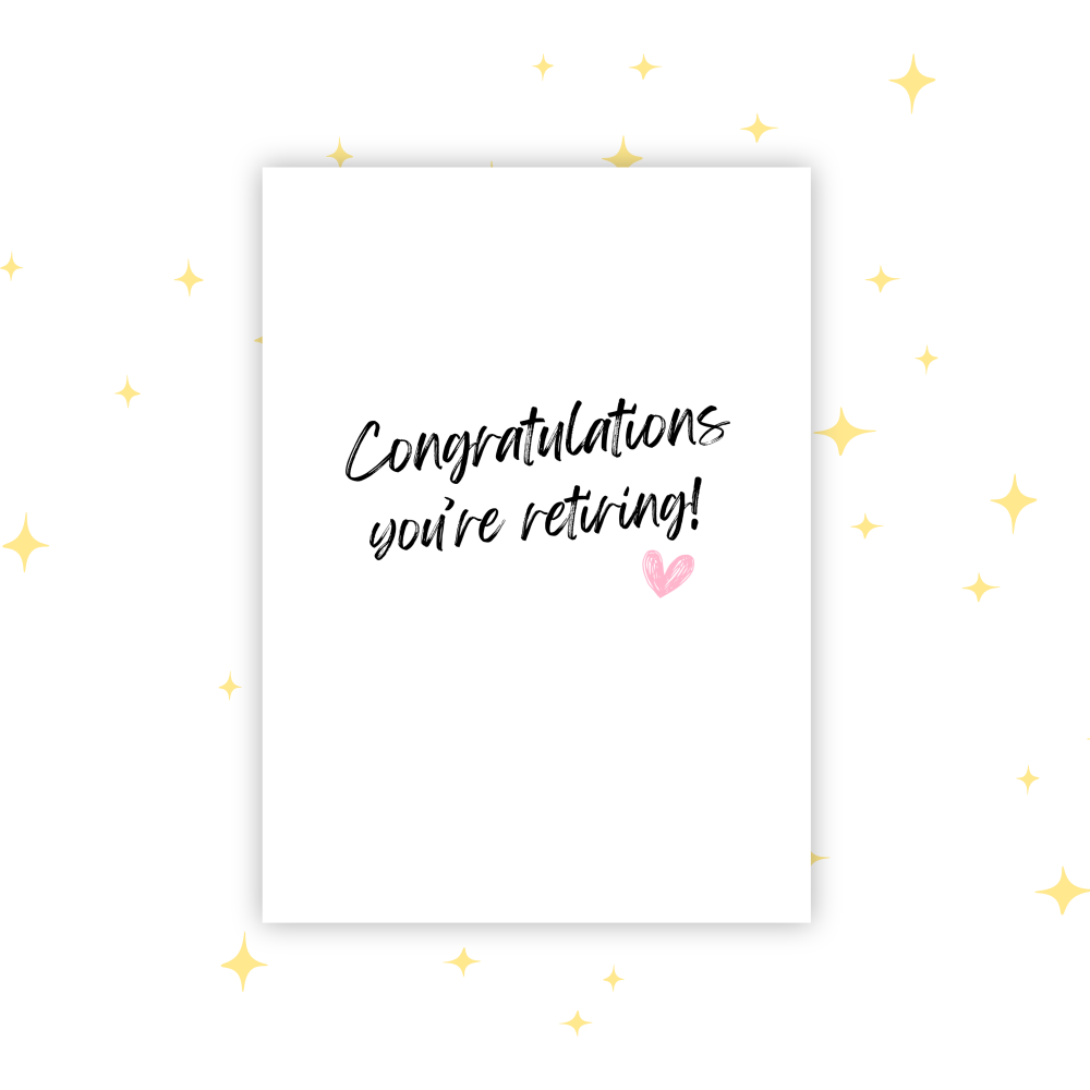 Congratulations You're Retiring Card
