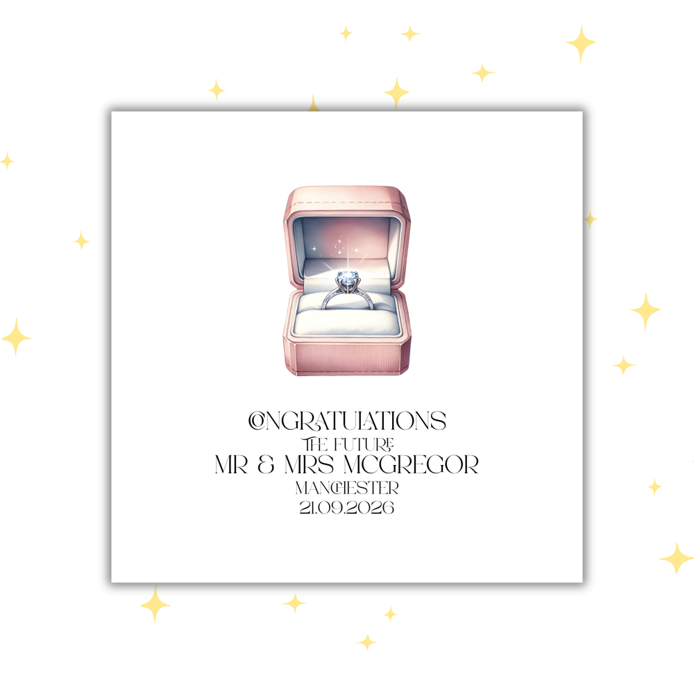 Personalised Engagement Card
