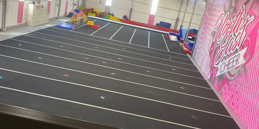 The  space for cheer and gymnastics 