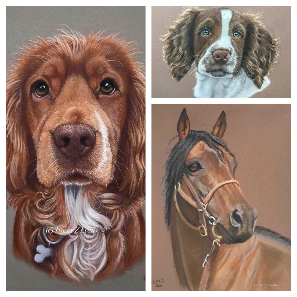 Bay Horse, pastel painting