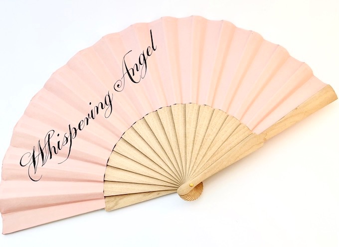 Custom Printed Paper and Wood Fan