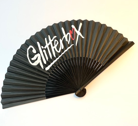 Custom Printed Paper Fan with Black Ribs