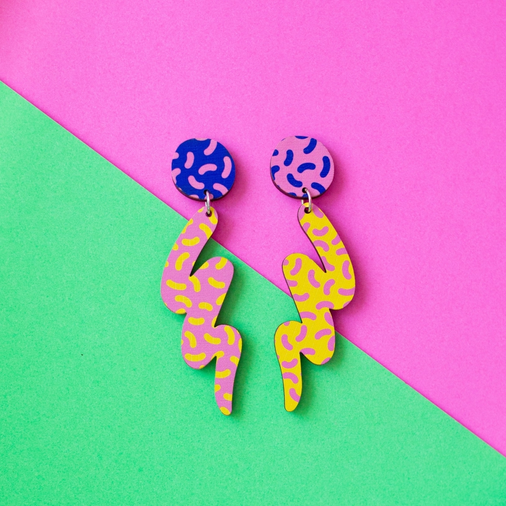 Mismatched Squiggle Earrings | Nido Handmade