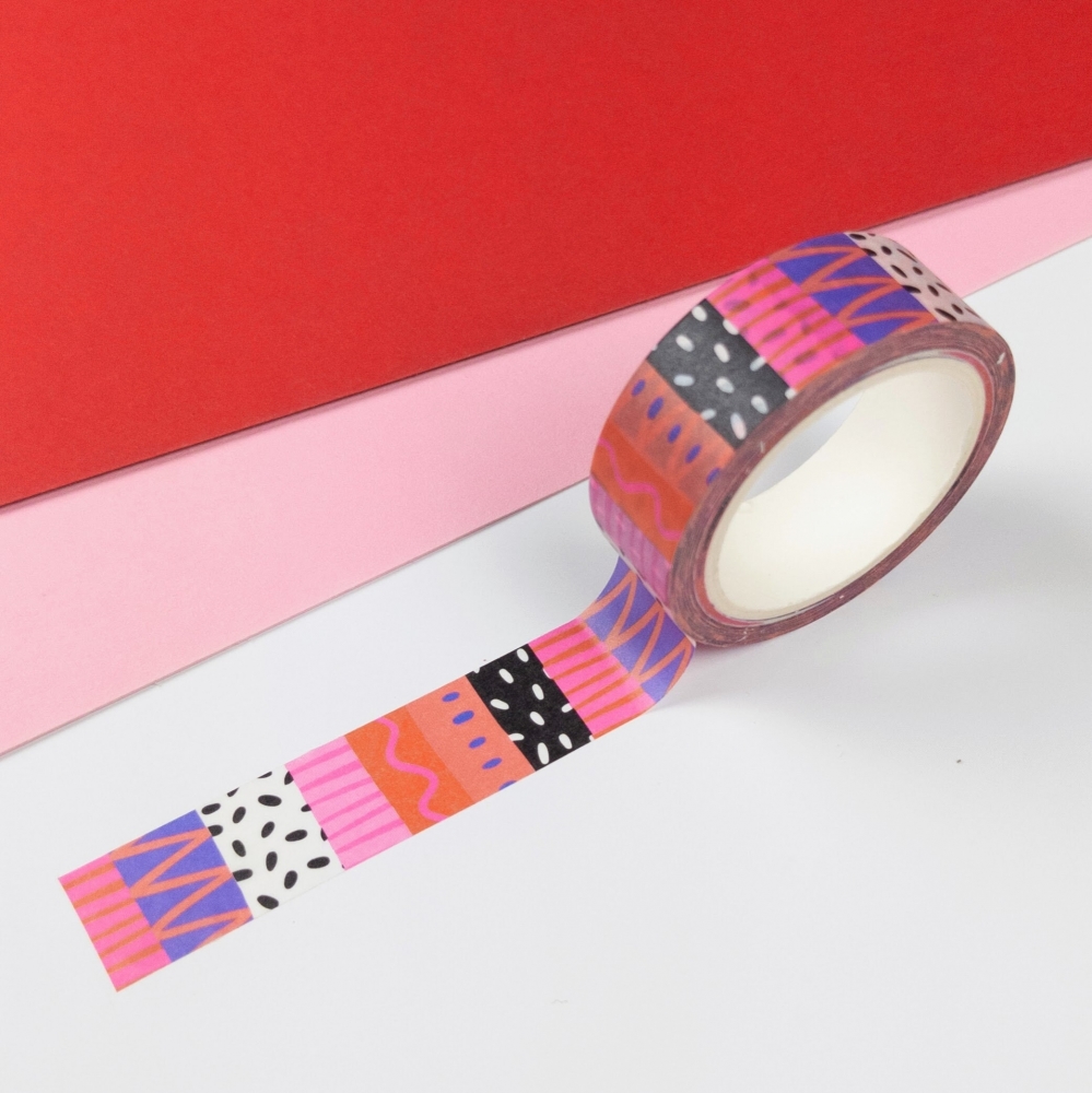 Colourful Washi Tape - Zigazigah Pattern | Nido Handmade