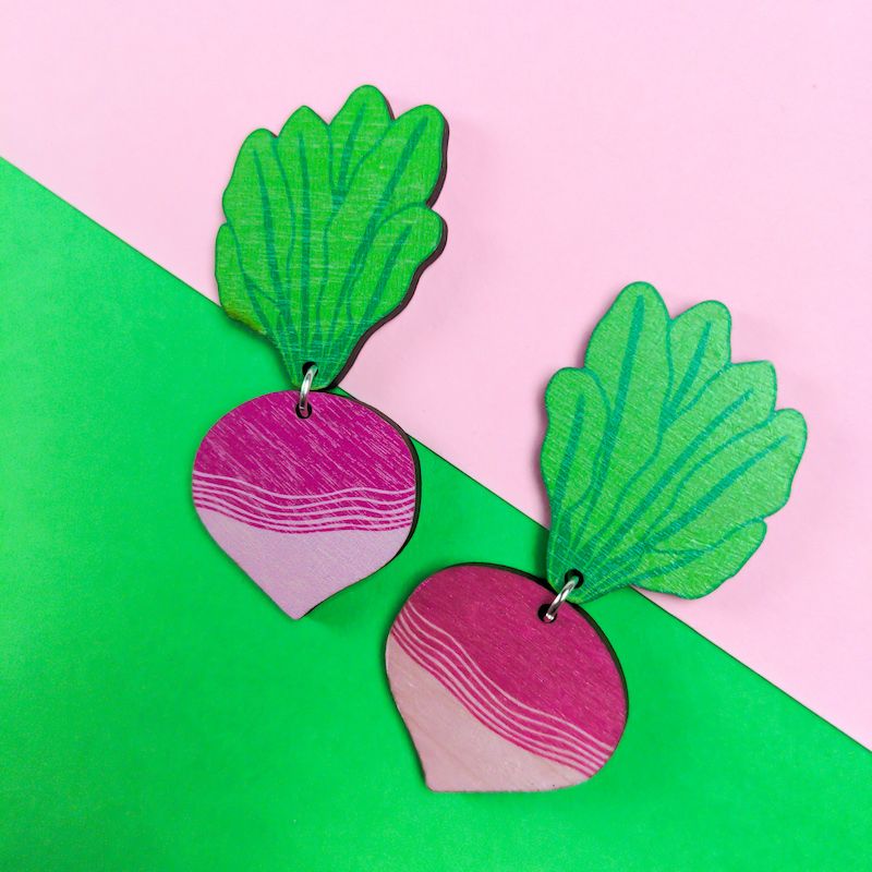 Radish Earrings | Nido Handmade