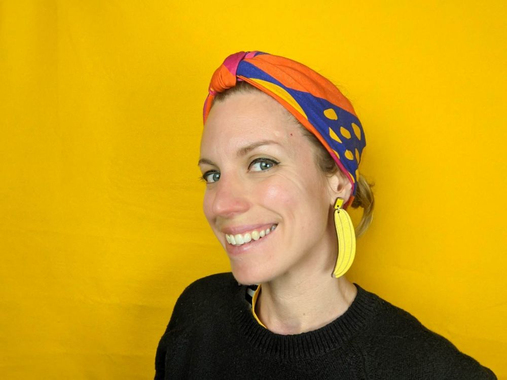 Banana Earrings | Printed Wood Jewellery