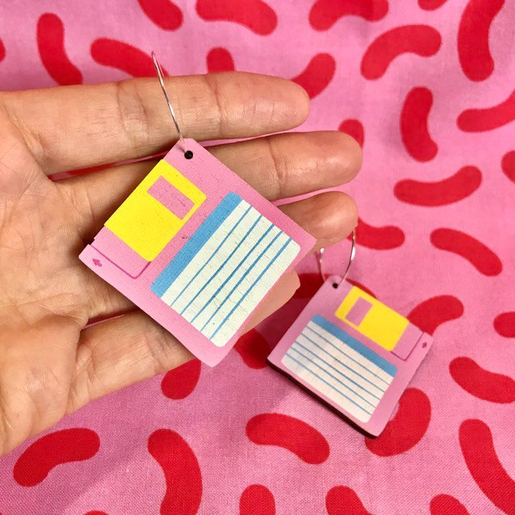 Floppy Disk Earrings  | 90s Nostalgia Earrings