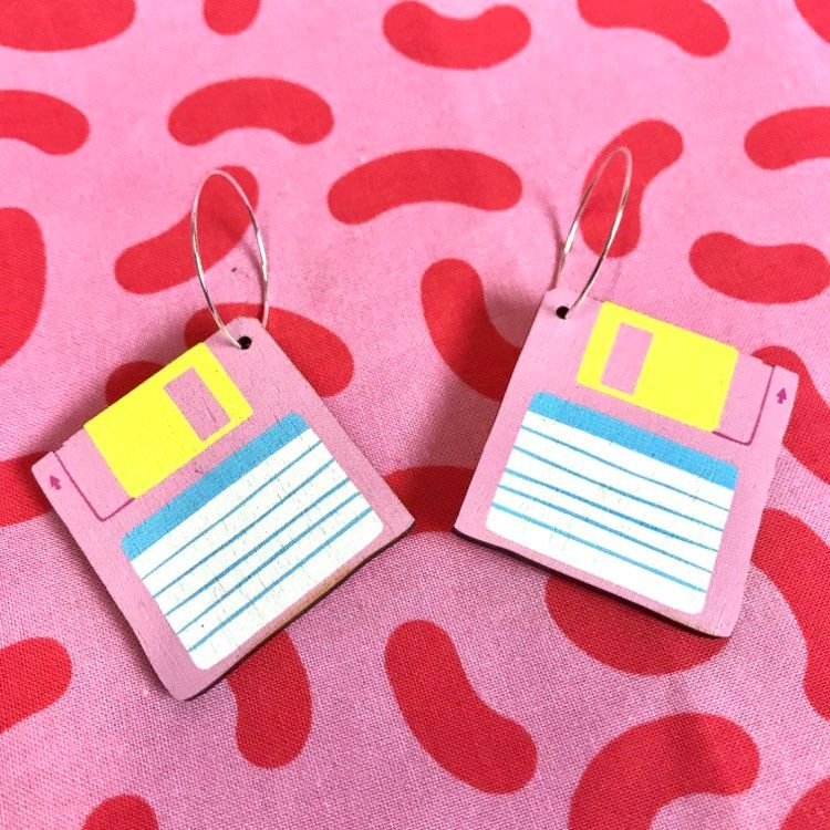 Floppy Disk Earrings  | 90s Nostalgia Earrings