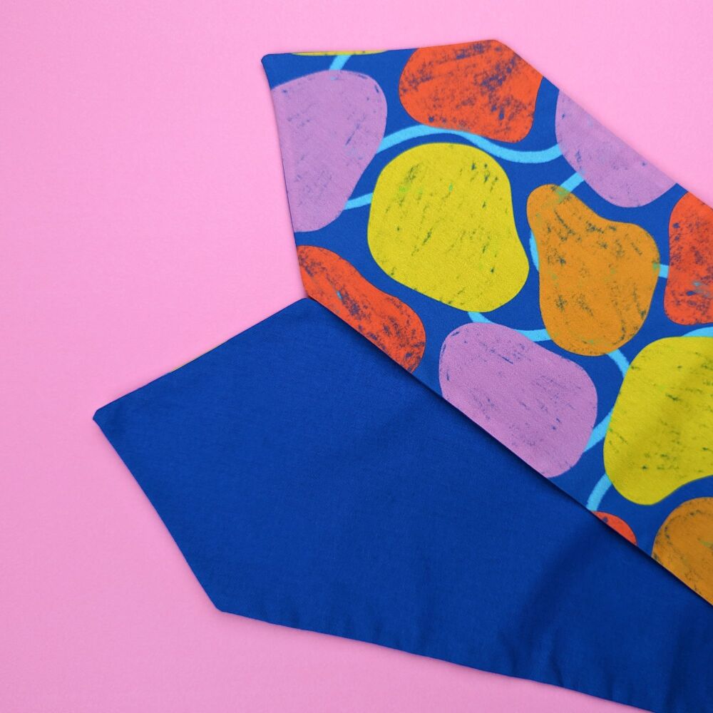 Colourful printed hairwrap - 'petals' cotton headscarf | Nido Handmade