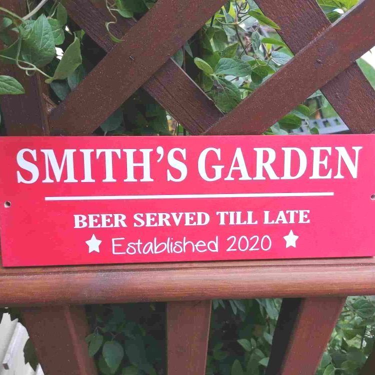 Personalised Handmade Wooden Outdoor Plaques Garden Signs Kenzo Crafts