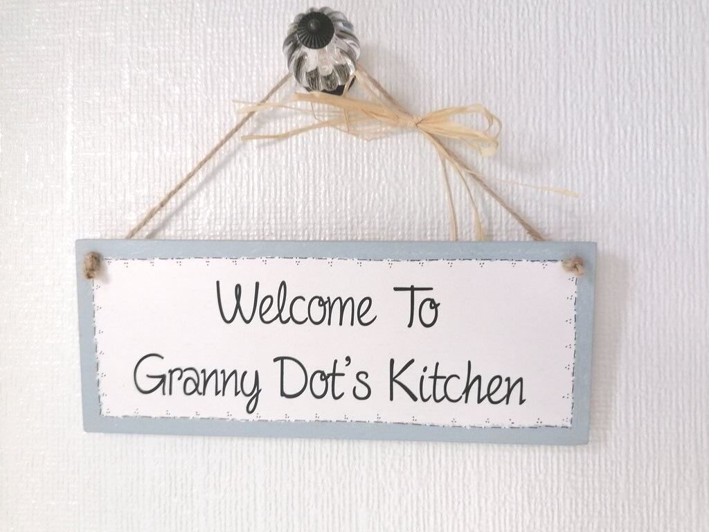 Personalised 'Welcome To' Handcrafted Kitchen Plaque