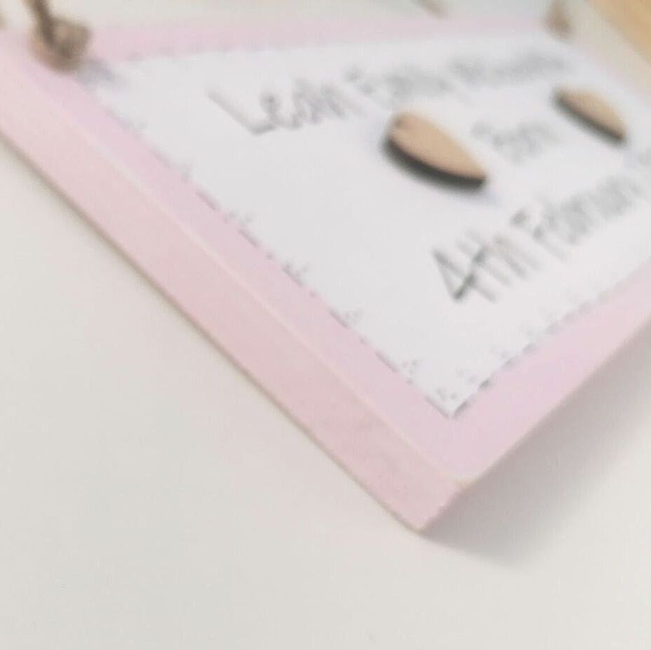 Personalised Handmade Wooden New Baby Keepsake Wall Hanging